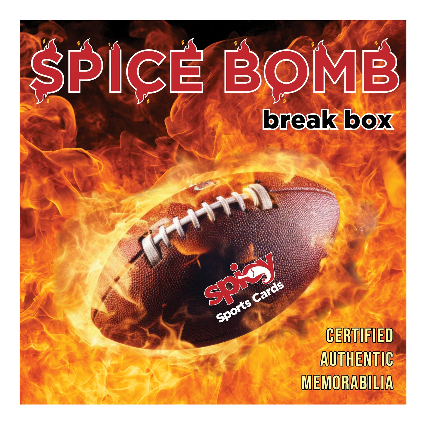 1 SpiceBomb - Three Part Collectible Football Memorabilia