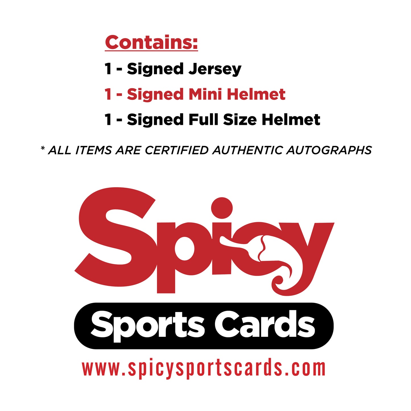 1 SpiceBomb - Three Part Collectible Football Memorabilia